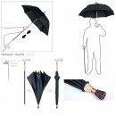 Bastón Con Paraguas Cuadrillé Azul