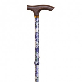 Bastón Plegable y Ajustable con Diseño Cachemira Azul