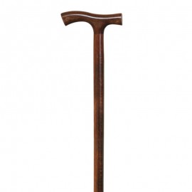 Bastón de Haya Café con Empuñadura de Madera
