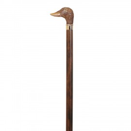 Bastón haya con puño pato imitación madera