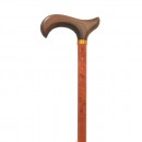 Bastón Extensible de Aluminio Dorado Imitación Madera con Empuñadura de Madera