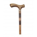 Bastón Clásico de Haya Flameado y Tallado